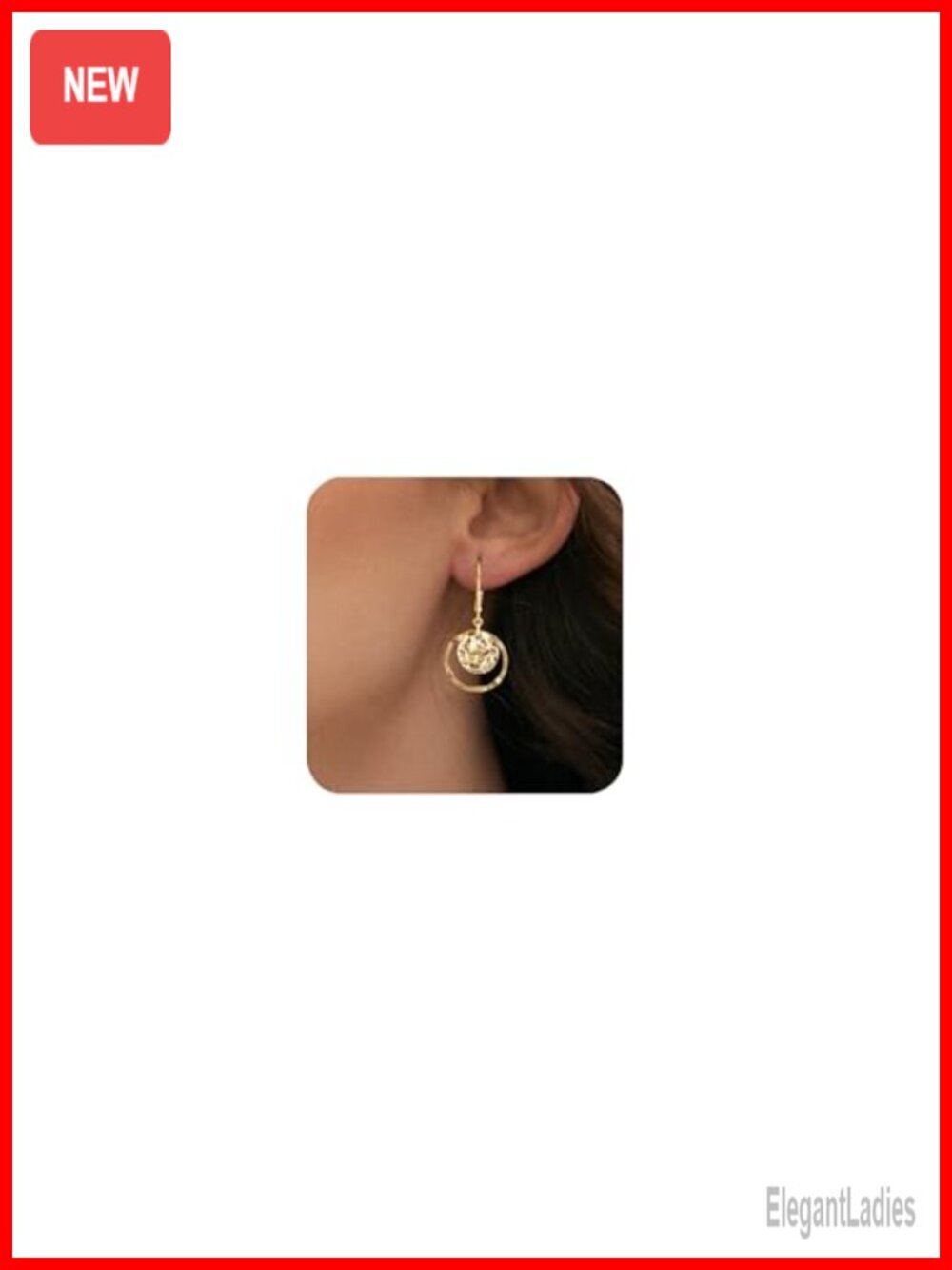 14k Gold Plated Disc Dangle Drop Leverback Earrings for Women